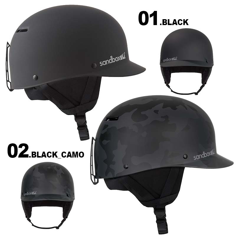 SANDBOX/サンドボックス メンズ＆レディース スノー用 ヘルメット CL2-SAC スノーボード スキー 頭部保護 スノボ つば付き 男性用  女性用